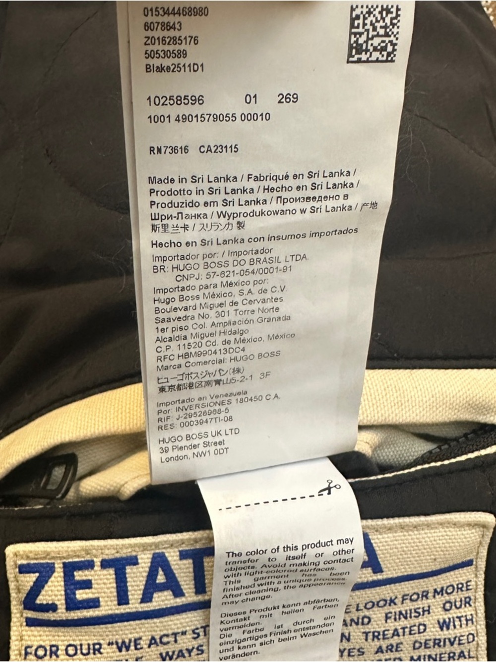Hugo Boss Regular Fit Utility Natural Cotton Canvas Jacket Men’s Size XXL Beige - Picture 12 of 16